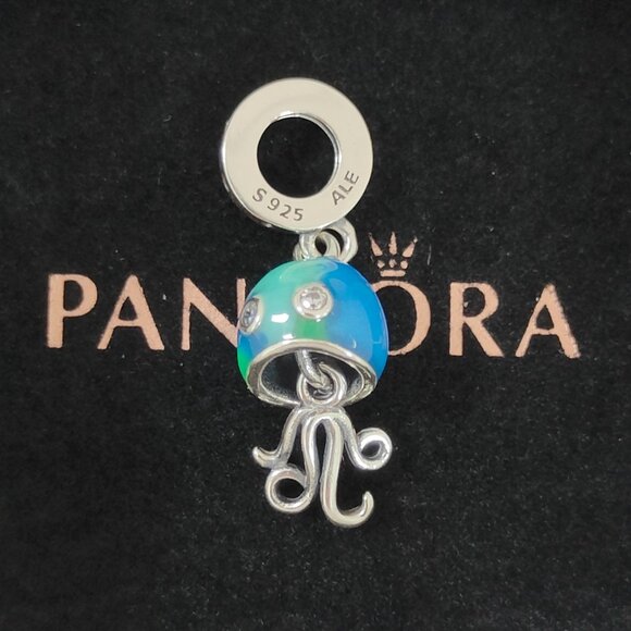 Pandora Color-Changing Jellyfish Dangle Charm S925 sterling silver with box - Picture 1 of 6
